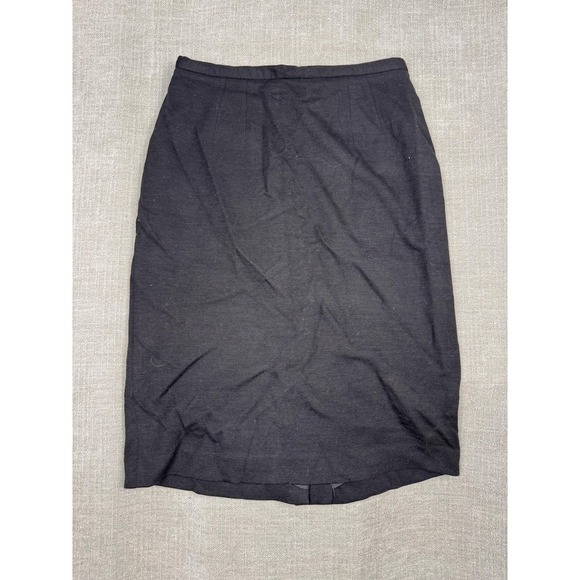 Anne Klein II Dresses & Skirts - Vintage Anne Klein II Skirt Womens 6 Black Wool Pencil Knee Length Lined Career
